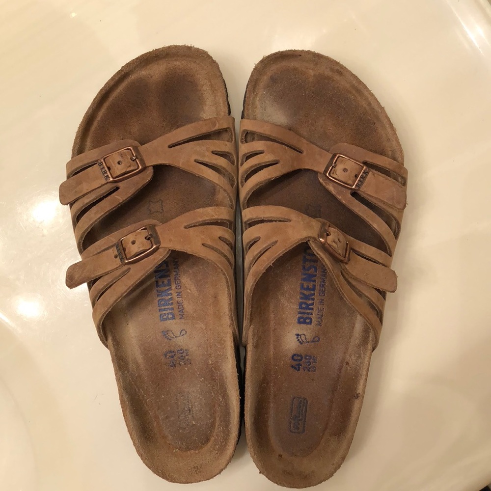 Birkenstocks with feminine cut-out details